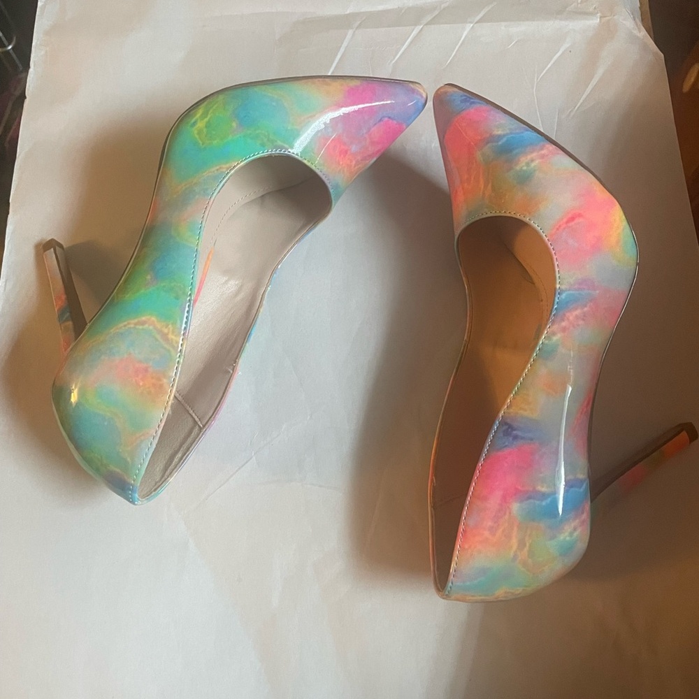 Michael Shannon Pink and Blue Heels